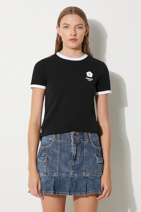 Kenzo t-shirt Boke Flower 2.0 Classic women’s black color FE62TS1294SR.99J