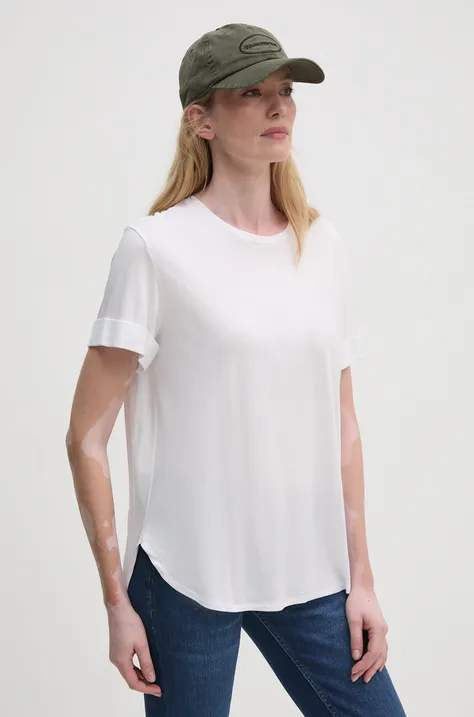 Sisley t-shirt donna colore bianco 3QU4L106I