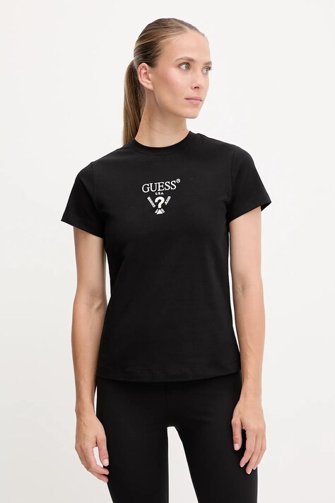 Tričko Guess COLETTE dámské, růžová barva, V4YI21 KCDH1