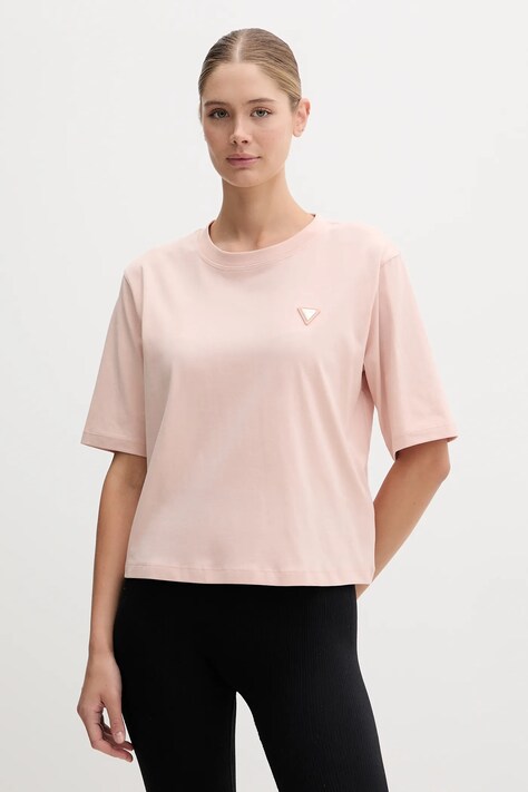 Guess tricou din bumbac culoarea roz, V4BI21 I3Z14