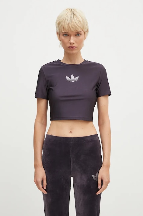 Футболка adidas Originals Bling Tee жіноча колір фіолетовий IZ3439