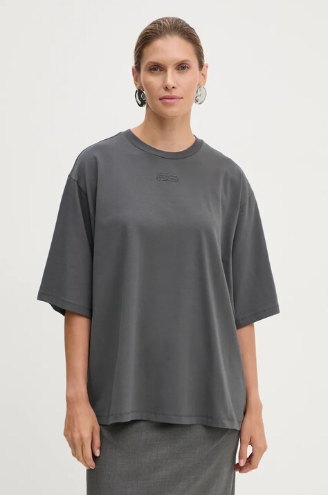 Gestuz tricou femei, culoarea gri, 10909437