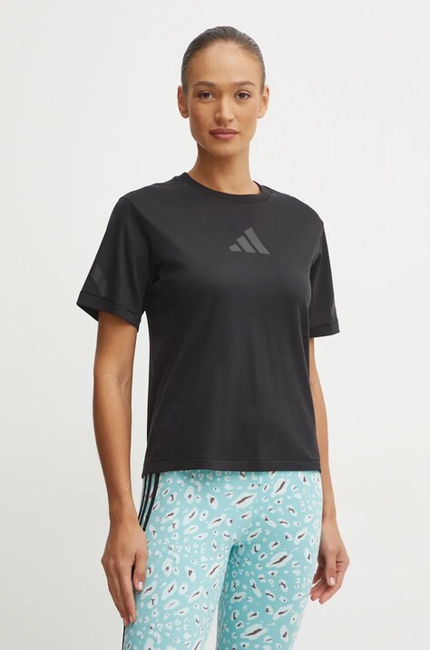 adidas tricou din bumbac ZNE femei, culoarea negru, JE7846