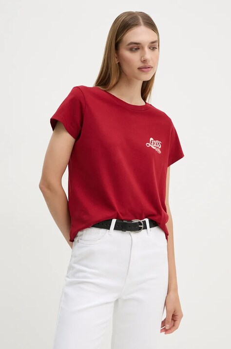 Levi's tricou din bumbac femei, culoarea rosu, A8804