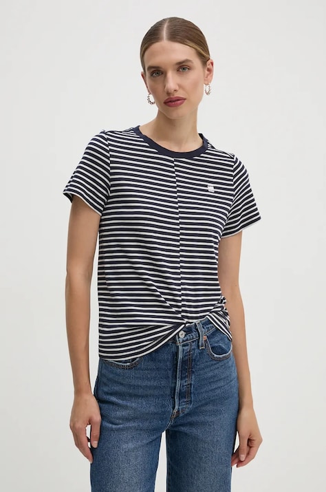 G-Star t-shirt bawełniany damski kolor granatowy D25506-C483
