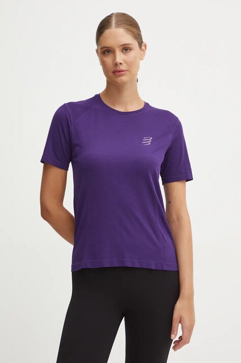 Compressport tricou de alergare Performance culoarea violet, ATSW4930