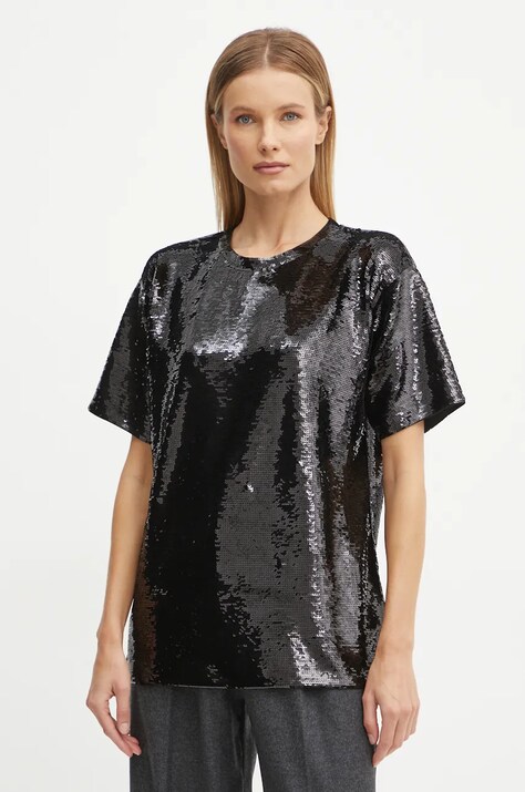 MICHAEL Michael Kors tricou femei, culoarea negru, MF451IW6PK