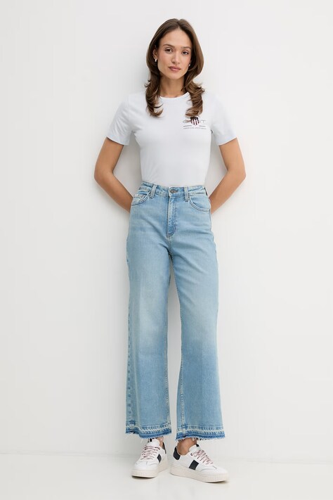 Gant t-shirt bawełniany damski kolor niebieski 4200277