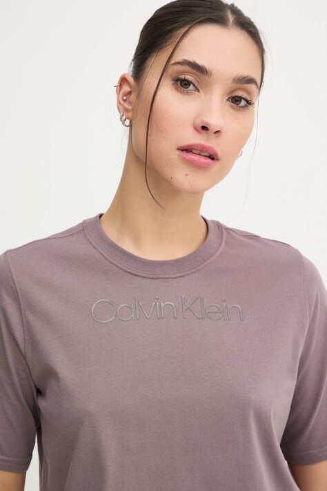 Бавовняна футболка Calvin Klein Performance жіноча колір фіолетовий 00GWF4K113