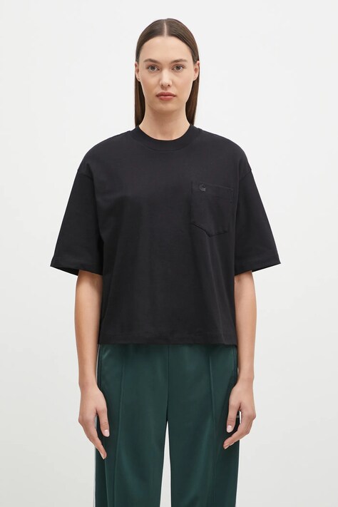 Бавовняна футболка Carhartt WIP S/S Colburn жіноча колір чорний I034308.89XX