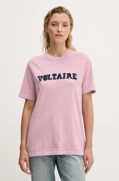 ZADIG&VOLTAIRE t-shirt in cotone donna colore rosa JWTS01688