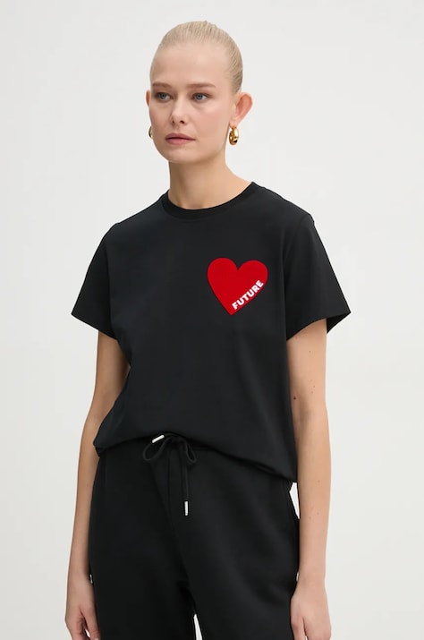 FROM FUTURE tricou din bumbac femei, culoarea negru, WTS00829
