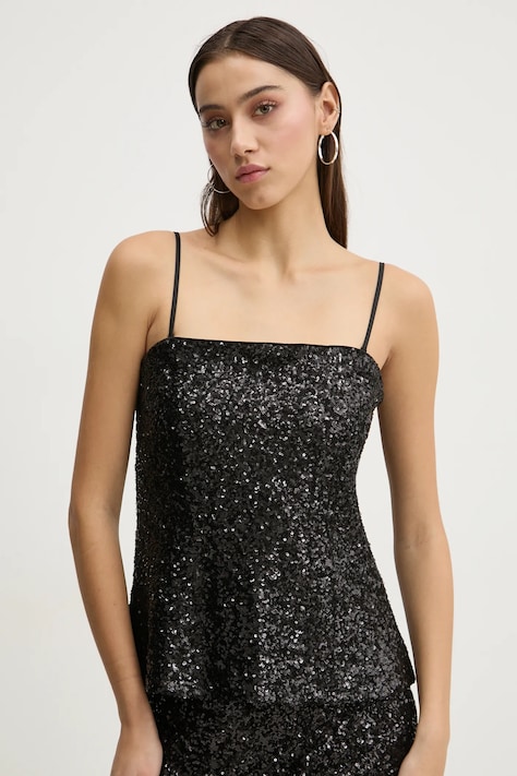 Halenka Abercrombie & Fitch dámská, černá barva, s aplikací, KI140-4635