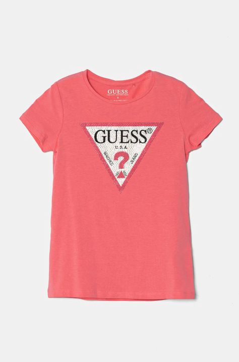 Дитяча футболка Guess колір рожевий J2YI51 K6YW1