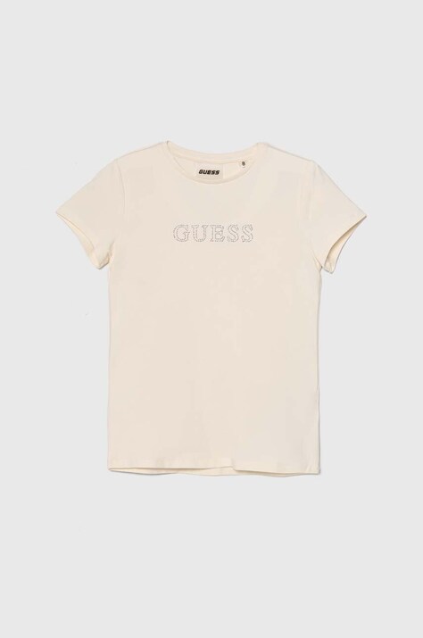 Дитяча футболка Guess колір бежевий J4RI49 J1314
