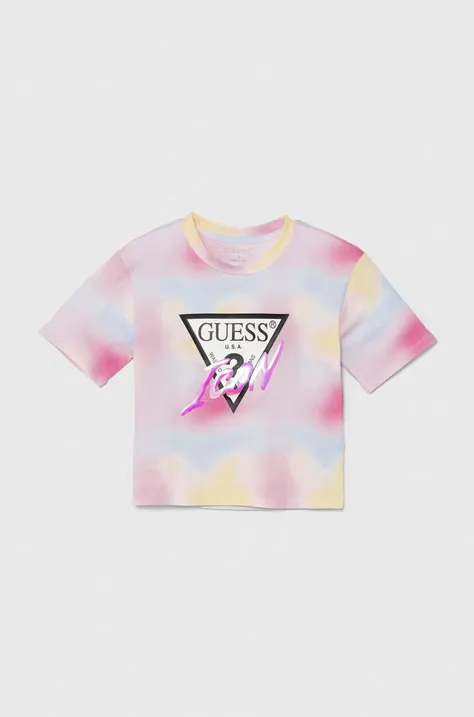 Παιδικό μπλουζάκι Guess χρώμα: ροζ, J4YI09 K6YW3