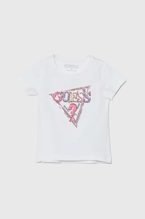 Детска тениска Guess в бяло K4YI10 K6YW4