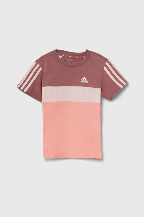 Детская хлопковая футболка adidas LK 3S TIB T цвет розовый IW3480