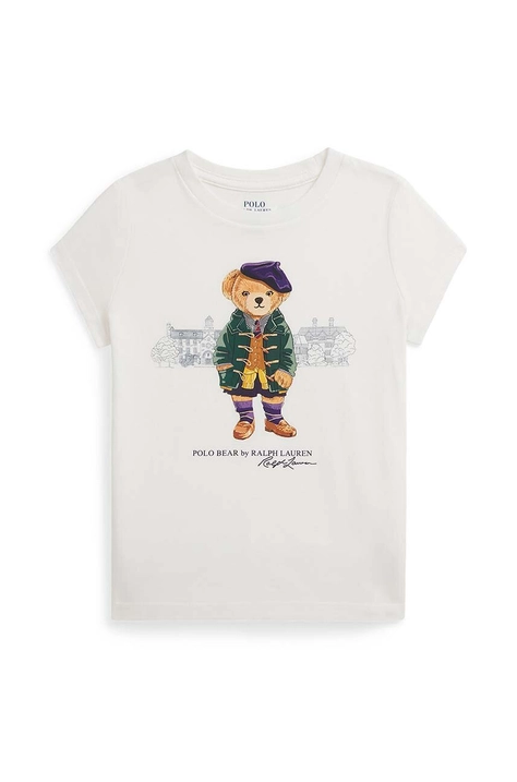 Polo Ralph Lauren t-shirt in cotone per bambini colore bianco 312951080002