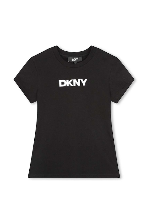 Παιδικό μπλουζάκι Dkny χρώμα: μαύρο, D62036