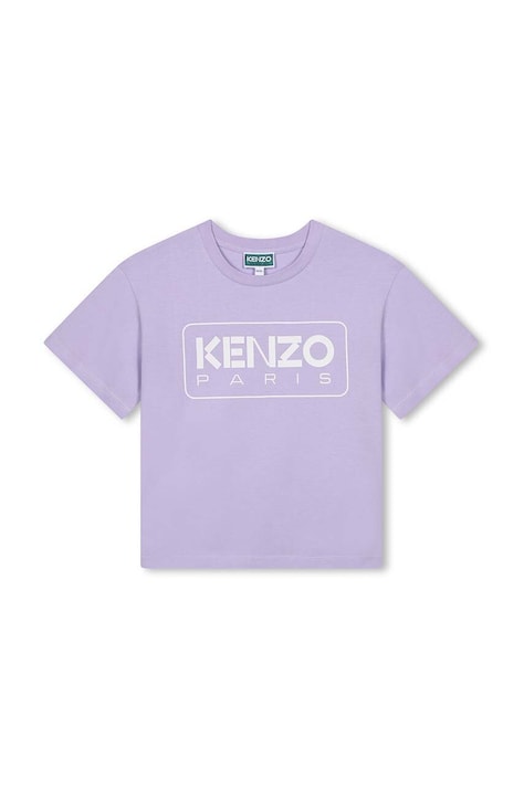 Kenzo Kids tricou de bumbac pentru copii culoarea violet, K60704