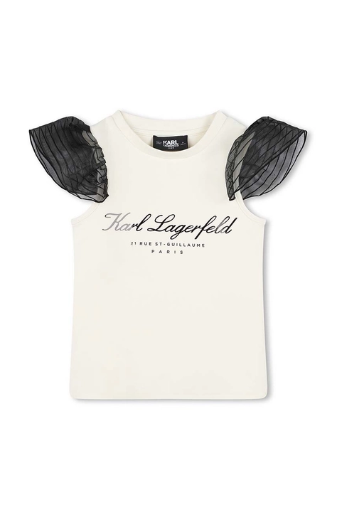 Karl Lagerfeld tricou copii culoarea bej, Z30299