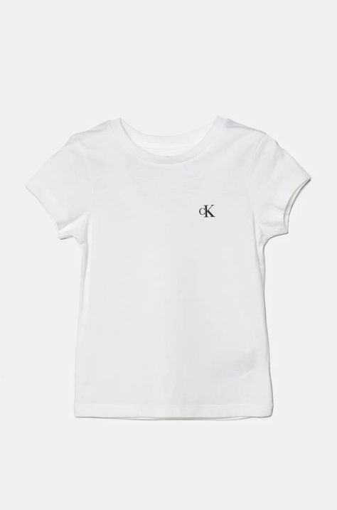 Calvin Klein Jeans t-shirt in cotone per bambini pacco da 2 colore rosso IG0IG02741