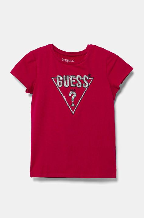 Guess tricou copii culoarea roz, J4BI33 J1314