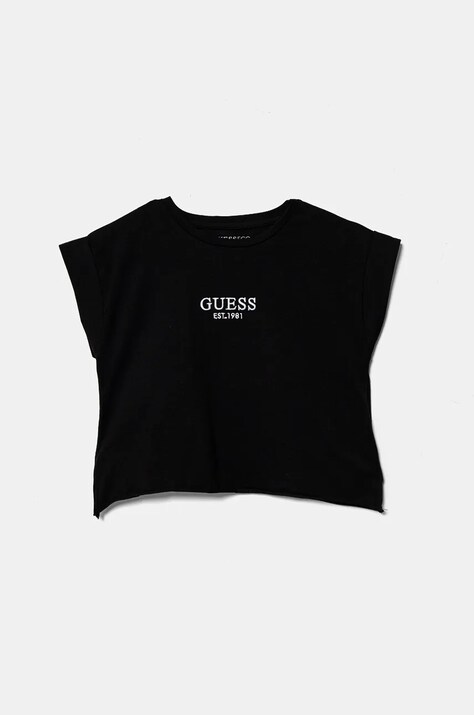 Guess tricou copii culoarea negru, J4BI34 J1314