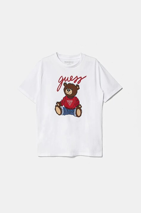 Guess t-shirt in cotone per bambini colore bianco H4BJ06 I3Z14