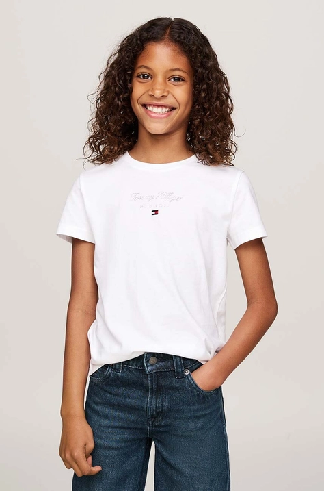 Tommy Hilfiger t-shirt bawełniany dziecięcy kolor biały KG0KG08178