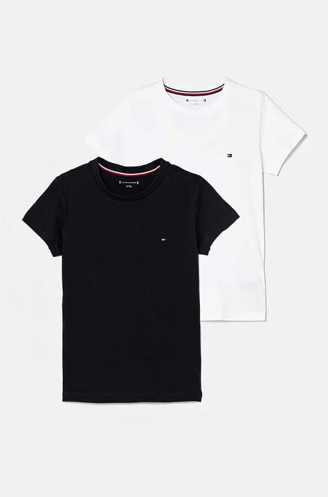 Детская хлопковая футболка Tommy Hilfiger 2 шт цвет белый UG0UG00307