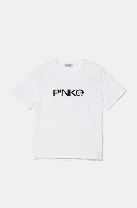 Pinko Up tricou copii culoarea alb, F4PIJGTH092