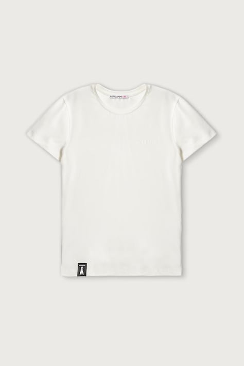 Patrizia Pepe Tricou pentru copii din bumbac cu elastan J331 alb 7M0861