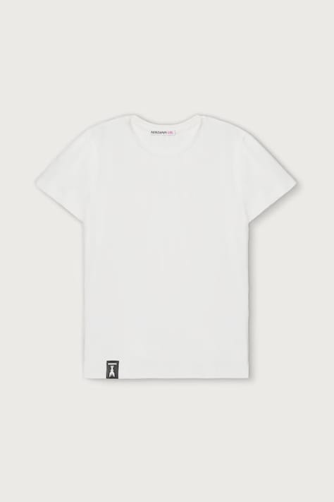 Patrizia Pepe T-shirt dziecięcy bawełniany z elastanem J331 biały 7M0861