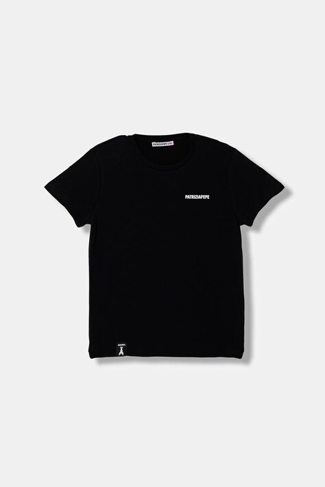 Patrizia Pepe t-shirt dziecięcy J061 kolor czarny 7M0861