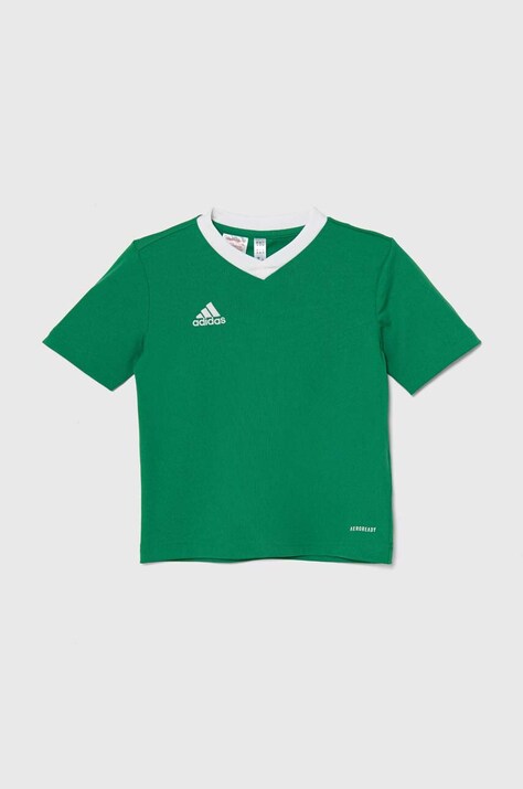 Detské tričko adidas Performance ENT22SY zelená farba, jednofarebné, HI2126