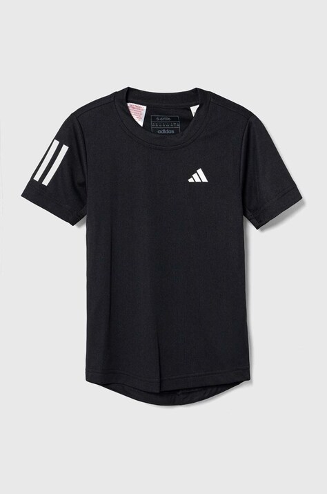 Detské tričko adidas Performance B CLUB 3STR TEE čierna farba, s potlačou, HR4229