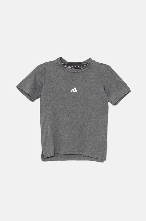 adidas tricou copii J HEA TEE culoarea gri, melanj, IN1657