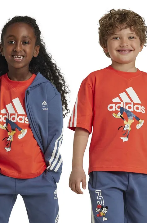 Дитяча футболка adidas x Disney, LK DY MM T колір помаранчевий з принтом IV9631