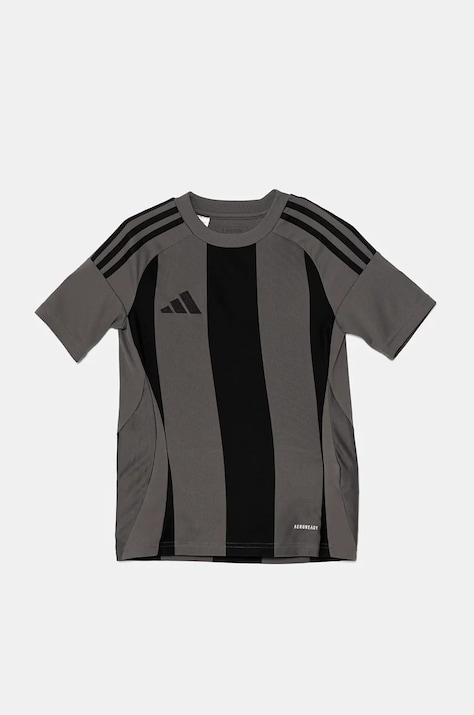 Tričko adidas Performance STRIPED 24SYY šedá farba, vzorované, IW2132