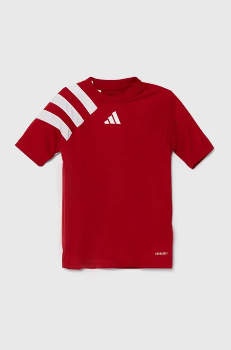 adidas Performance tricou copii FORTORE23 JSY Y culoarea rosu, cu imprimeu, IK5744