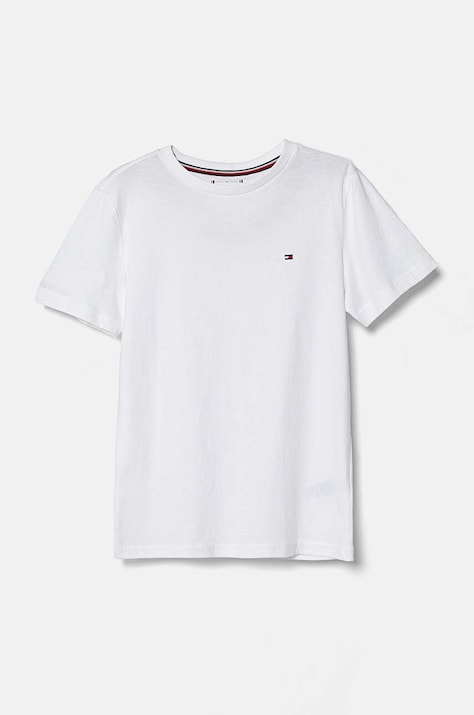 Detské bavlnené tričko Tommy Hilfiger 2-pak šedá farba, melanžové, UK0UK00073