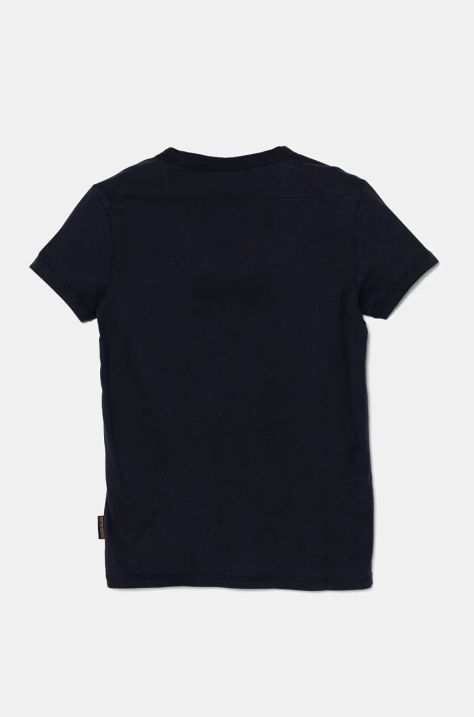 Napapijri t-shirt in cotone per bambini S-CHAMOIS SS colore blu navy NP0A4HYL1761