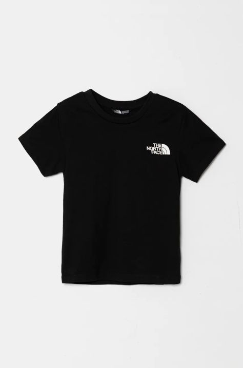 Детска тениска The North Face TEEN S/S SIMPLE DOME TEE в черно с принт NF0A8DRPJK31