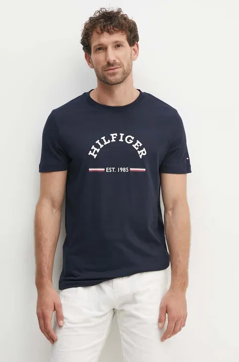 Tommy Hilfiger t-shirt in cotone uomo colore blu navy MW0MW35466