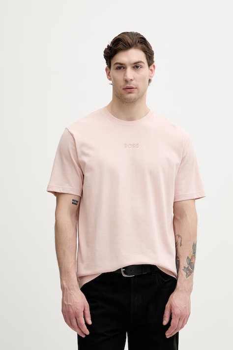 BOSS Green T-shirt ανδρικό βαμβακερό Tee 10 πορτοκαλί 50519368