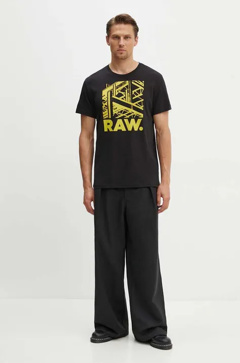 Бавовняна футболка G-Star Raw чоловіча колір чорний з принтом D24685-C506