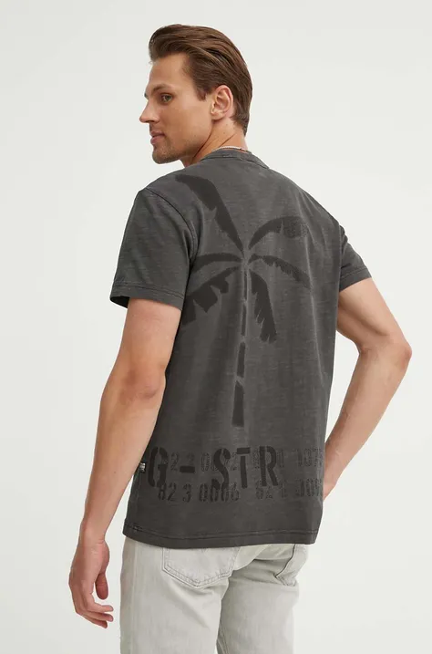 G-Star Raw t-shirt bawełniany męski kolor czarny gładki D24688-B256