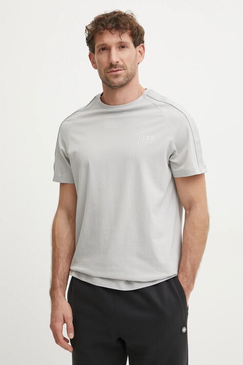 HUGO tricou lounge culoarea gri, neted, 50520480